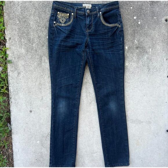 Vintage Y2K women’s Earl Jean embroidered pocket jeans size 4P - Picture 2 of 7